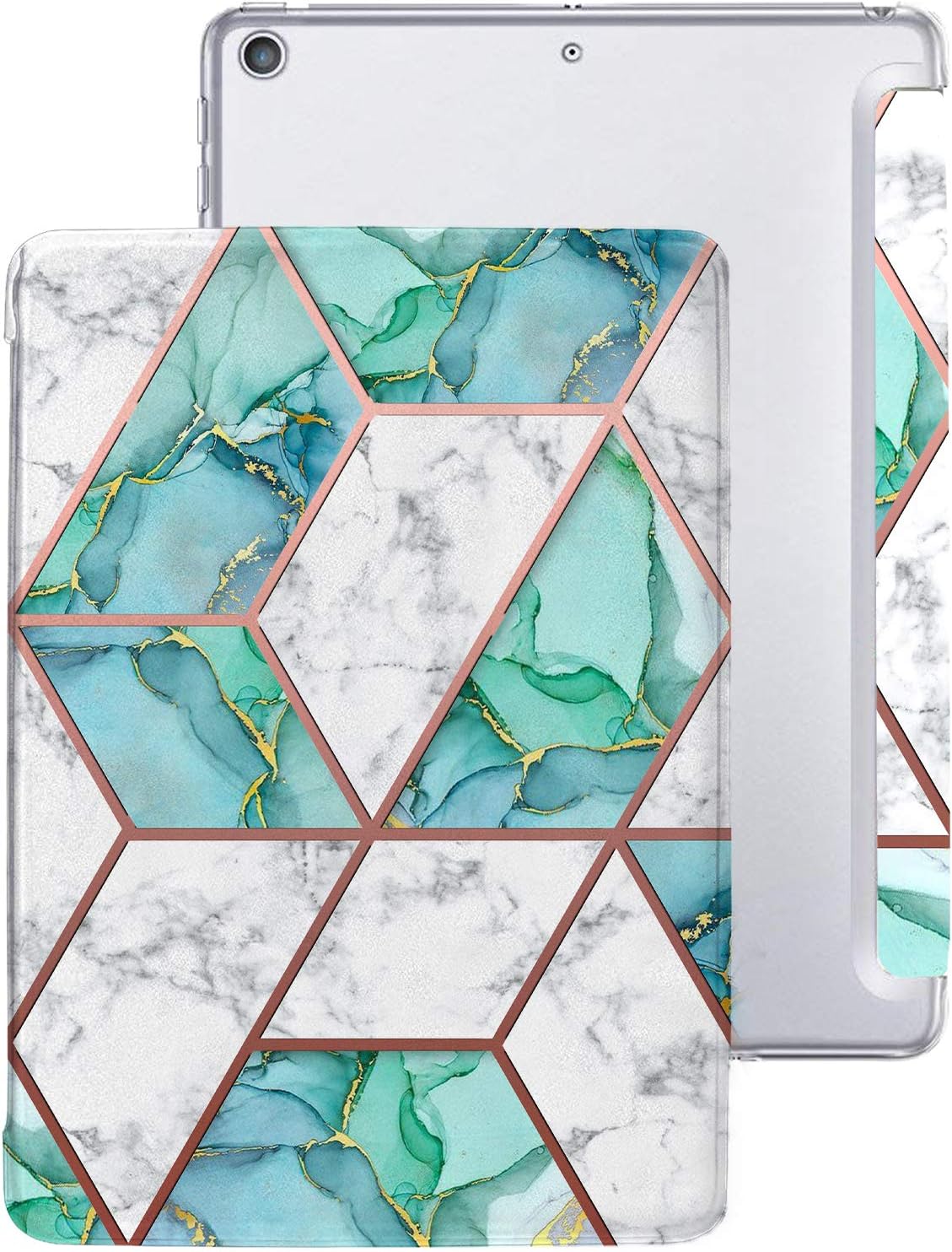 DuraSafe iPad Mini 4 Case - Lightweight Marble Green Cover