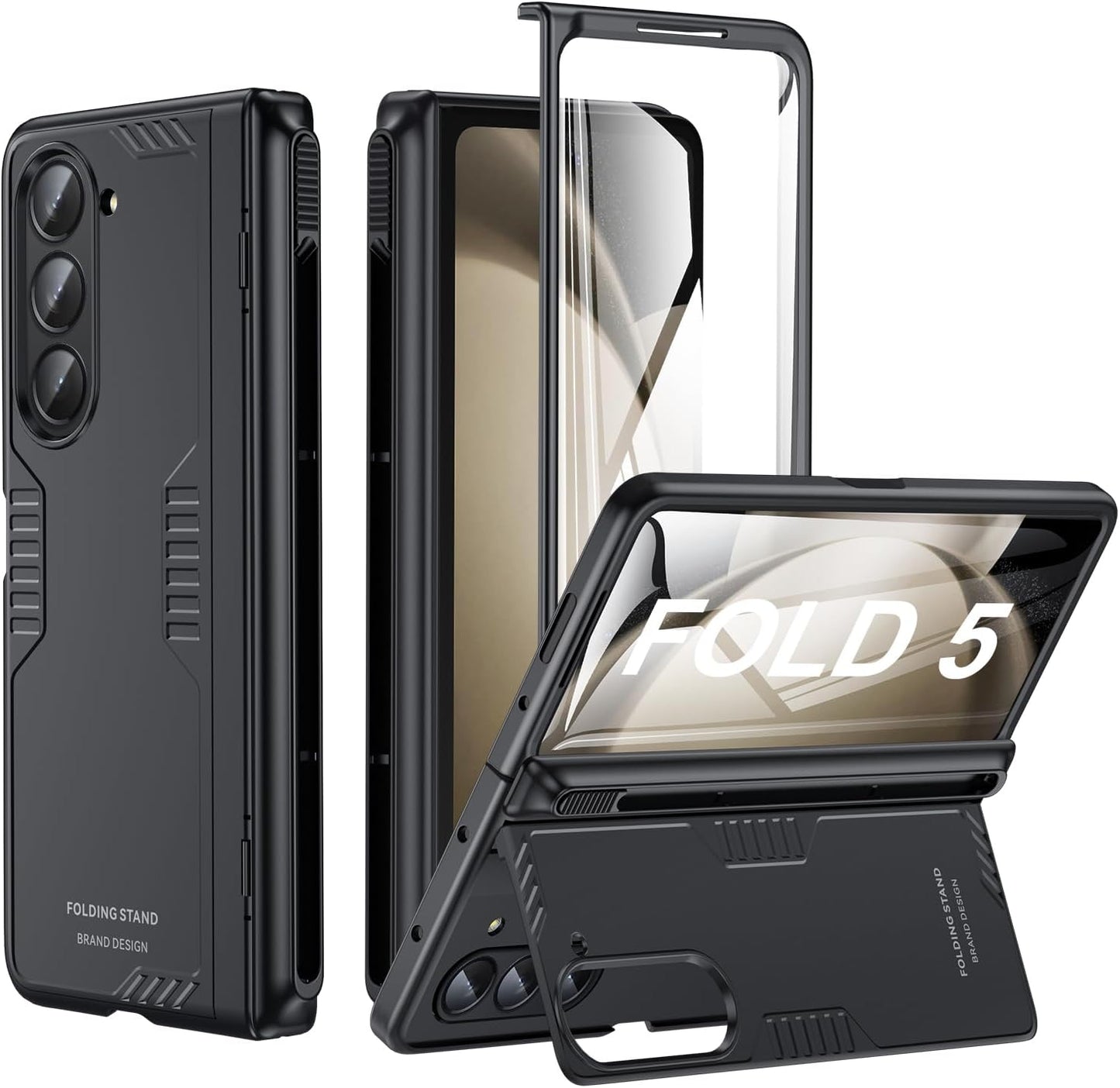 Samsung Galaxy Z Fold 5 Case with Kickstand and Screen Protector