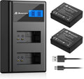 Powerextra 2 Pack DMW-BLG10 Battery and Dual USB Charger - Backup