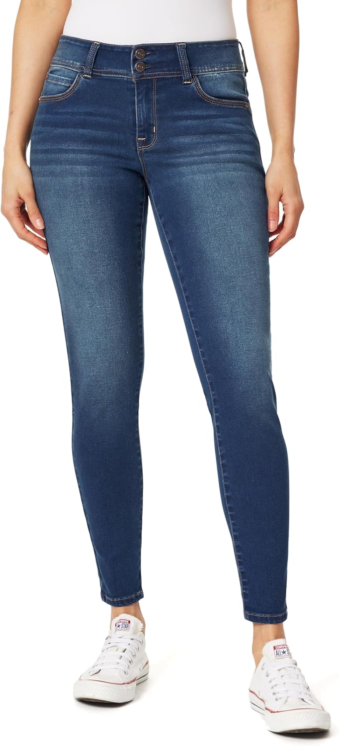 WallFlower Women's Ultra Skinny Mid-Rise Jeans for Every Body