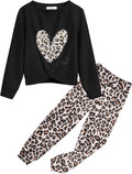 Girls Twist Front Tracksuit Two Piece Set - Tie Dye Plaid Comfort