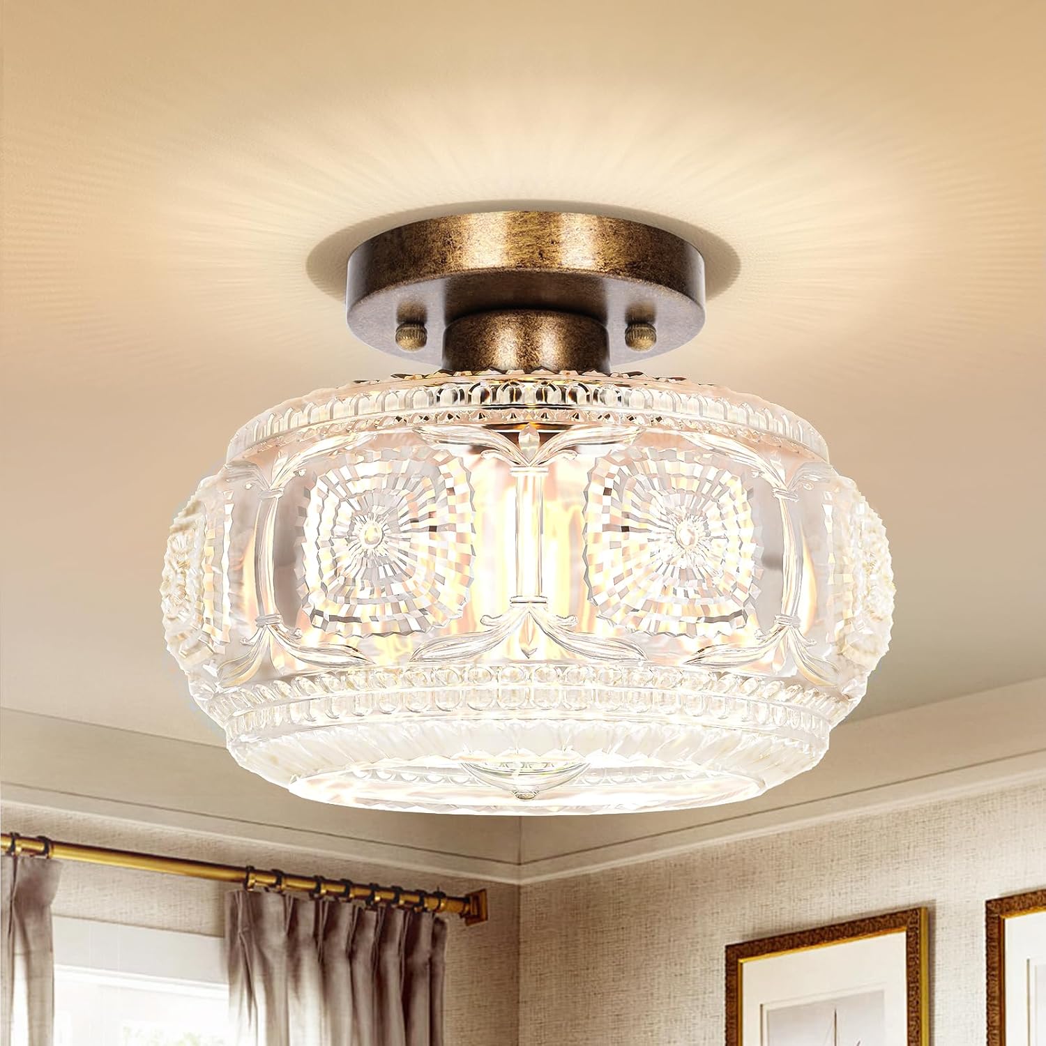 Semi Flush Mount Ceiling Light Fixture for Modern Spaces