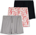 Women's Pajama Shorts 3 Pack - Comfy Sleep Lounge Sweatshorts