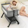 3 in 1 Baby Bassinet Bedside Sleeper - Adjustable Foldable Cradle