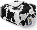 CAROMIO Heated Electric Blanket Twin Size Cow Print - Fast Heating