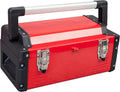 Metal Tool Box Steel 16in Tool Organizer - Durable Portable Storage