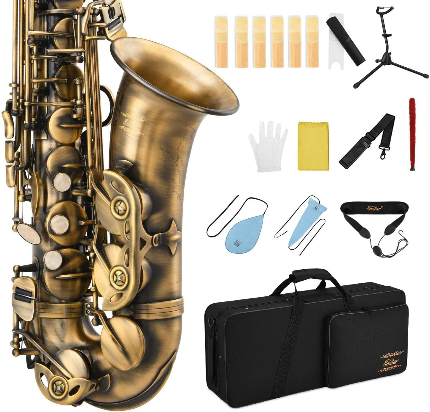 Eastar Alto Saxophone Antique Finish for Beginners and Students