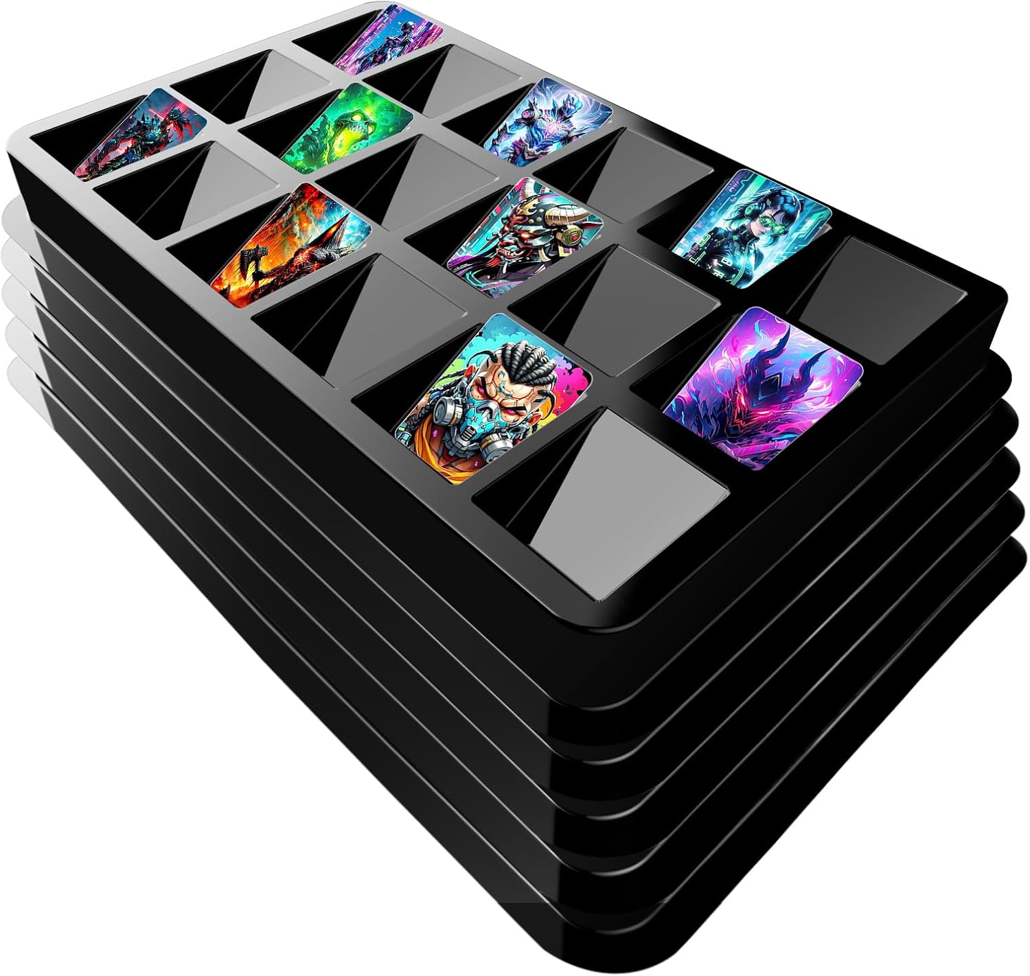 Card Sorting Tray 5ct Stackable Organizer for Trading Cards