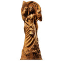 Goddess Nyx statue Moon goddess wooden figure - Night-themed altar art