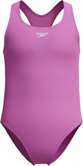 Speedo Girl's Swimsuit One Piece Closed Racerback - UPF 50+ Fit