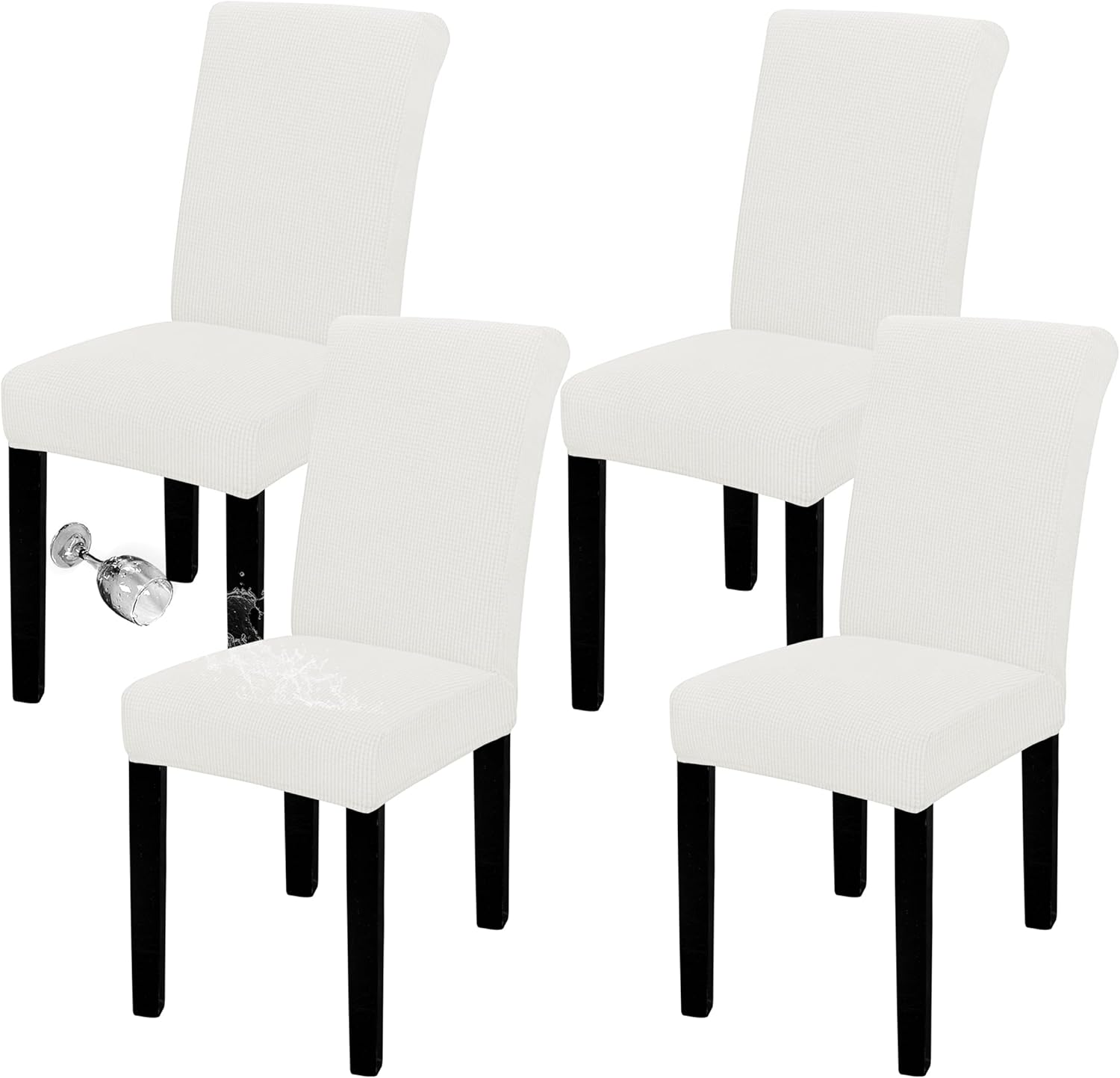 Waterproof Dining Room Chair Cover Set of 4 for Protection