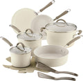Rachael Ray Cucina Ceramic Cookware Set - 13 Piece Almond