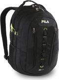 Fila Vertex Tablet and Laptop Backpack Black/NEON - Durable, Roomy