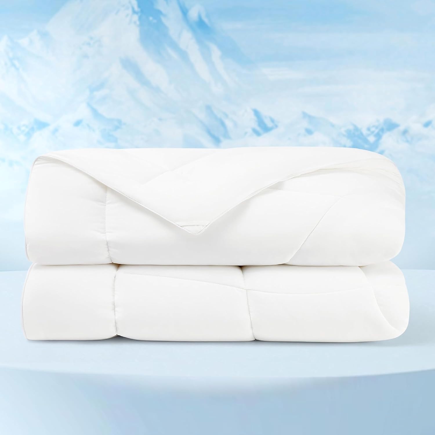 Bedsure Cooling Comforter Queen Size for Hot Sleepers, White