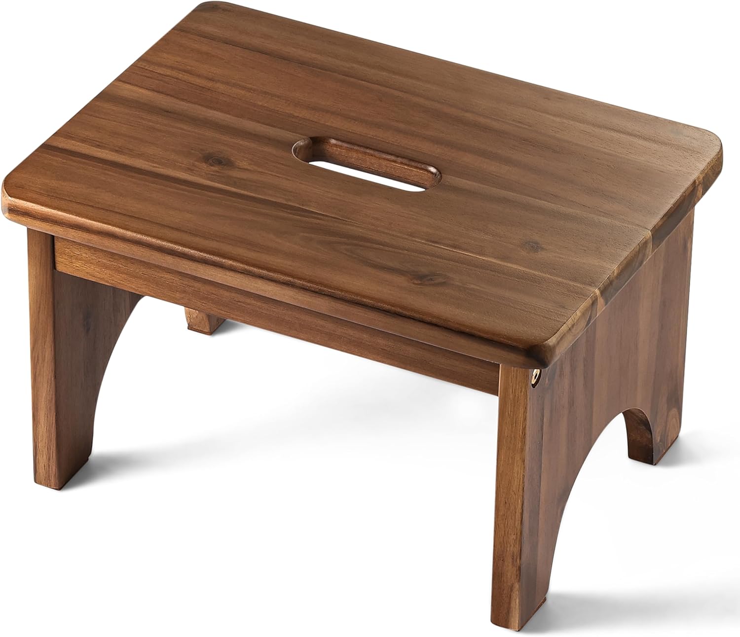 Wooden Step Stool for Adults, 9in Heavy Duty Support Platform