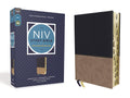 NIV Study Bible Leathersoft Navy/Tan - Fully Revised Comfort Print