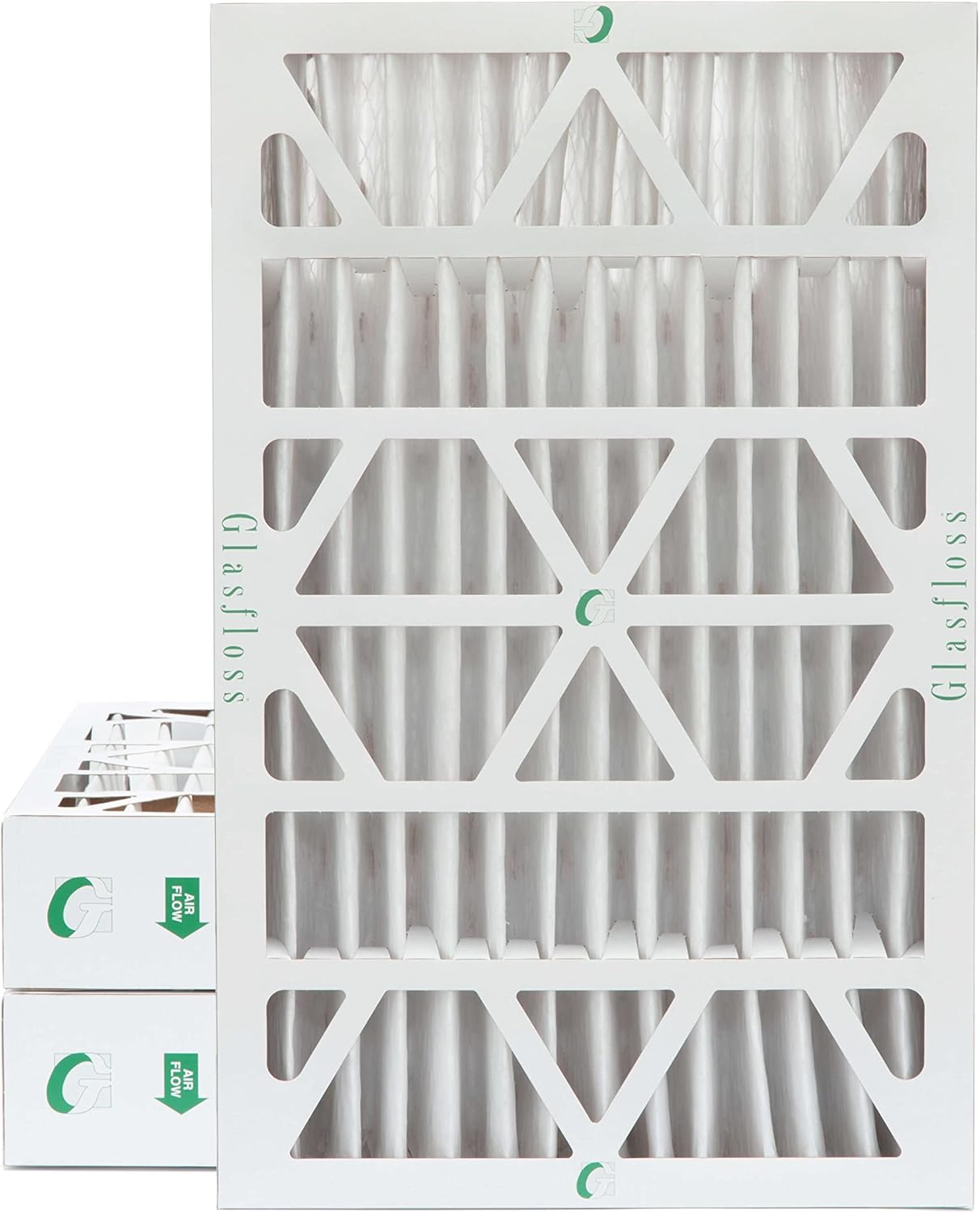 Glasfloss MERV 10 Pleated Air Filters for AC and Furnace 3 Pack