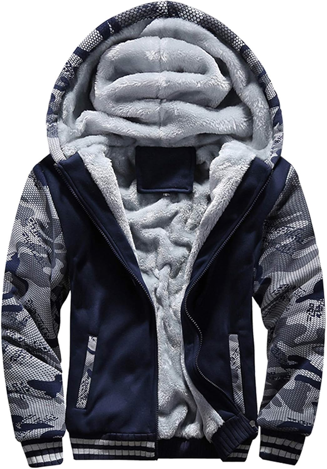 MACHLAB Men's Pullover Winter Workout Fleece Hoodie Jacket