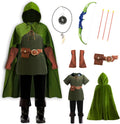 8 Pcs Archer Costume for Kids Boys Medieval Renaissance Hunter Costume