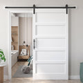 42x84 inch White Barn Door with Sliding Hardware Kit Included