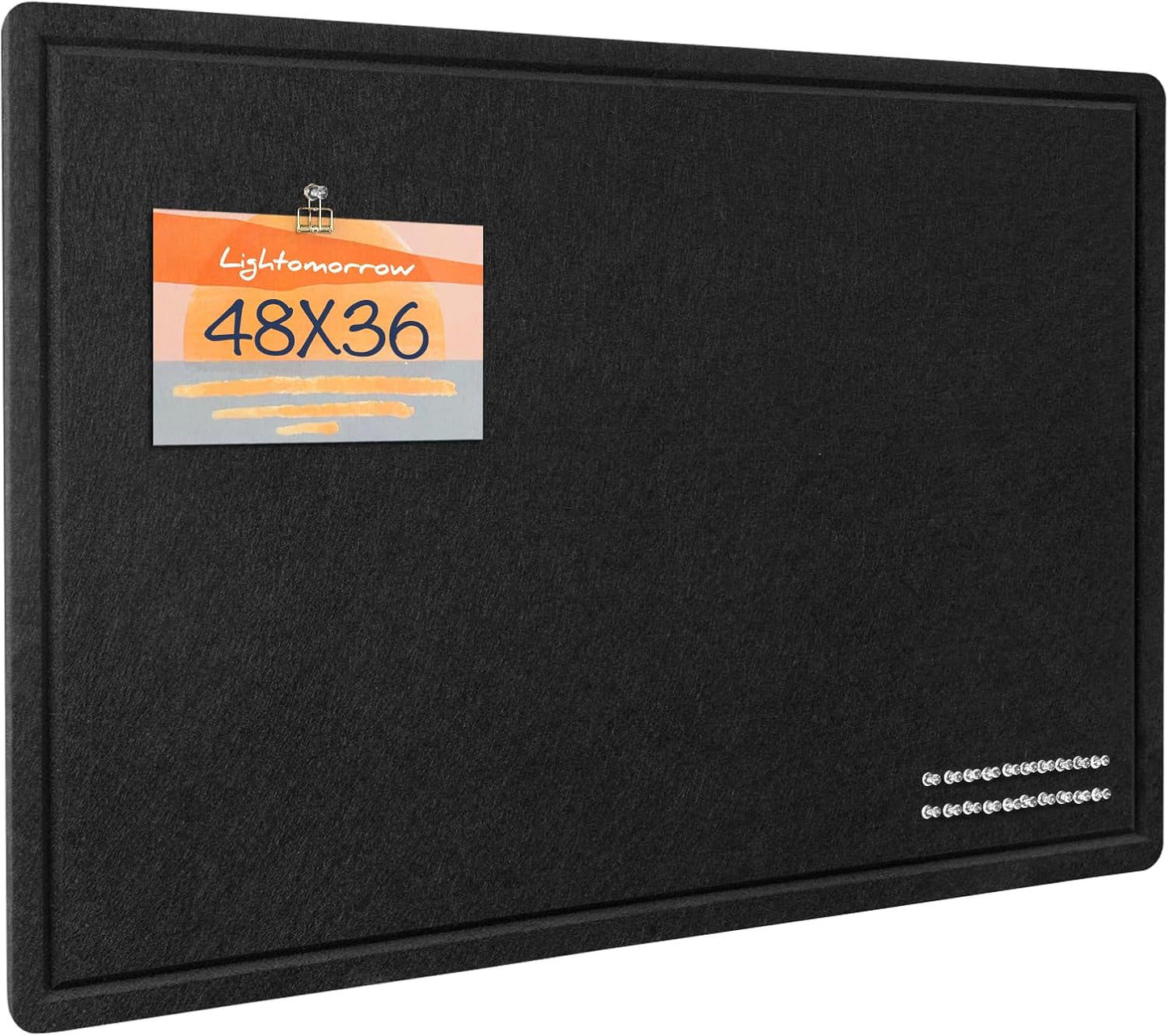 Large Bulletin Board - 48 x 36 Inches Decorative Felt Pin Board
