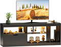 JUMMICO TV Stand with RGB LED for 65+ Inch TVs - Stylish Design