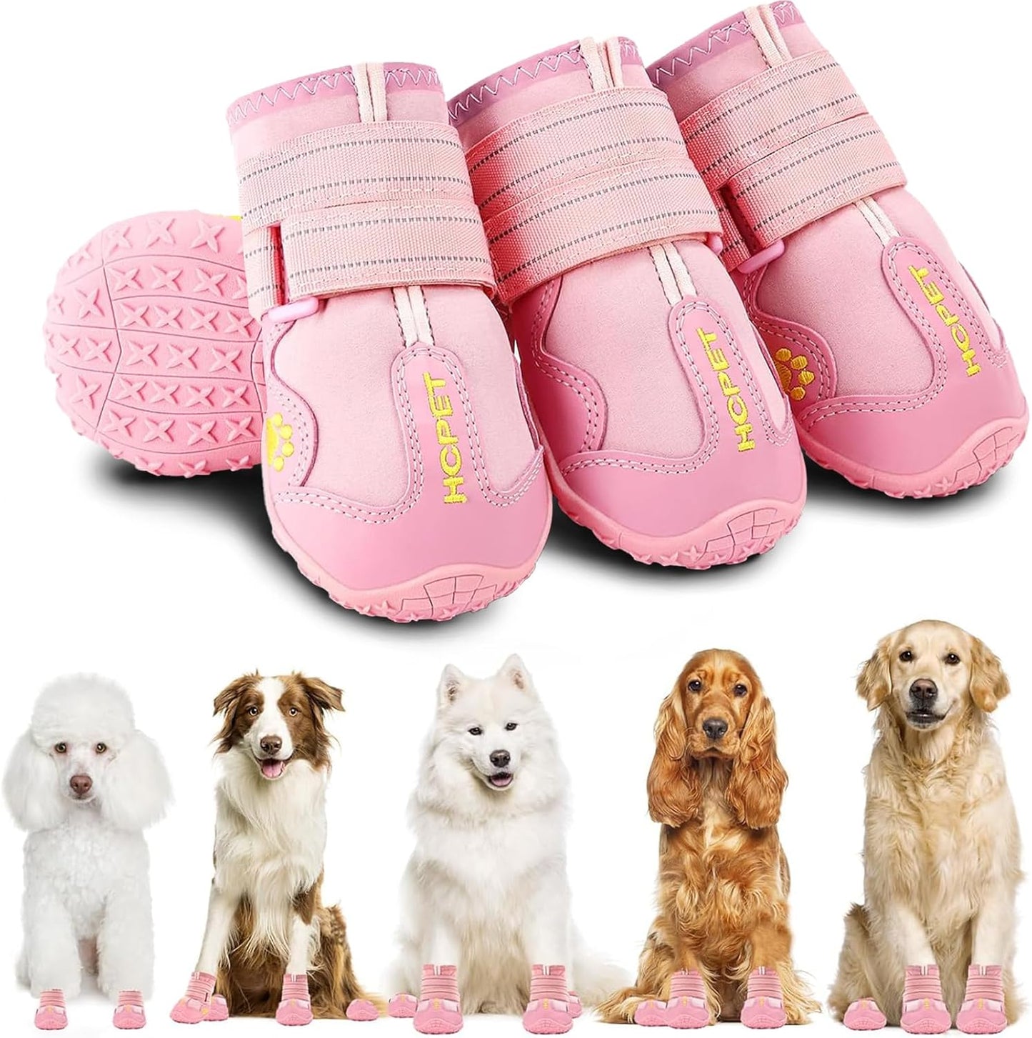 Hcpet Dog Shoes for Large Dogs - Breathable Booties Size 8