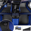 Custom Car Floor Mats Black Beige Blue - Front & Full-Row Fit