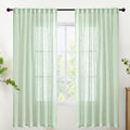 YoungsTex Sage Green Linen Curtains for Living Room and Bedroom