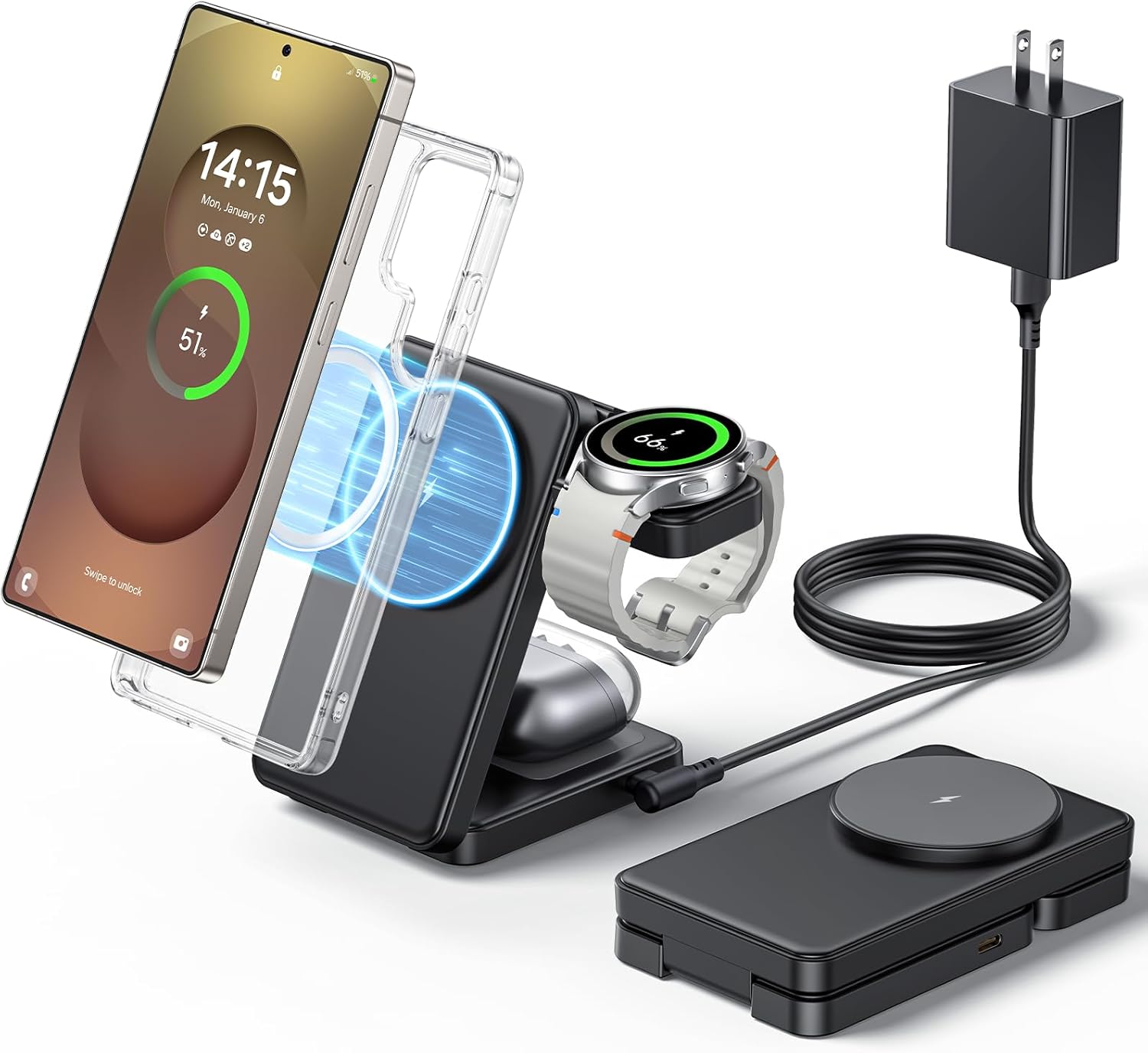 Fast 3-in-1 Mag-Safe Charger by Meifigno