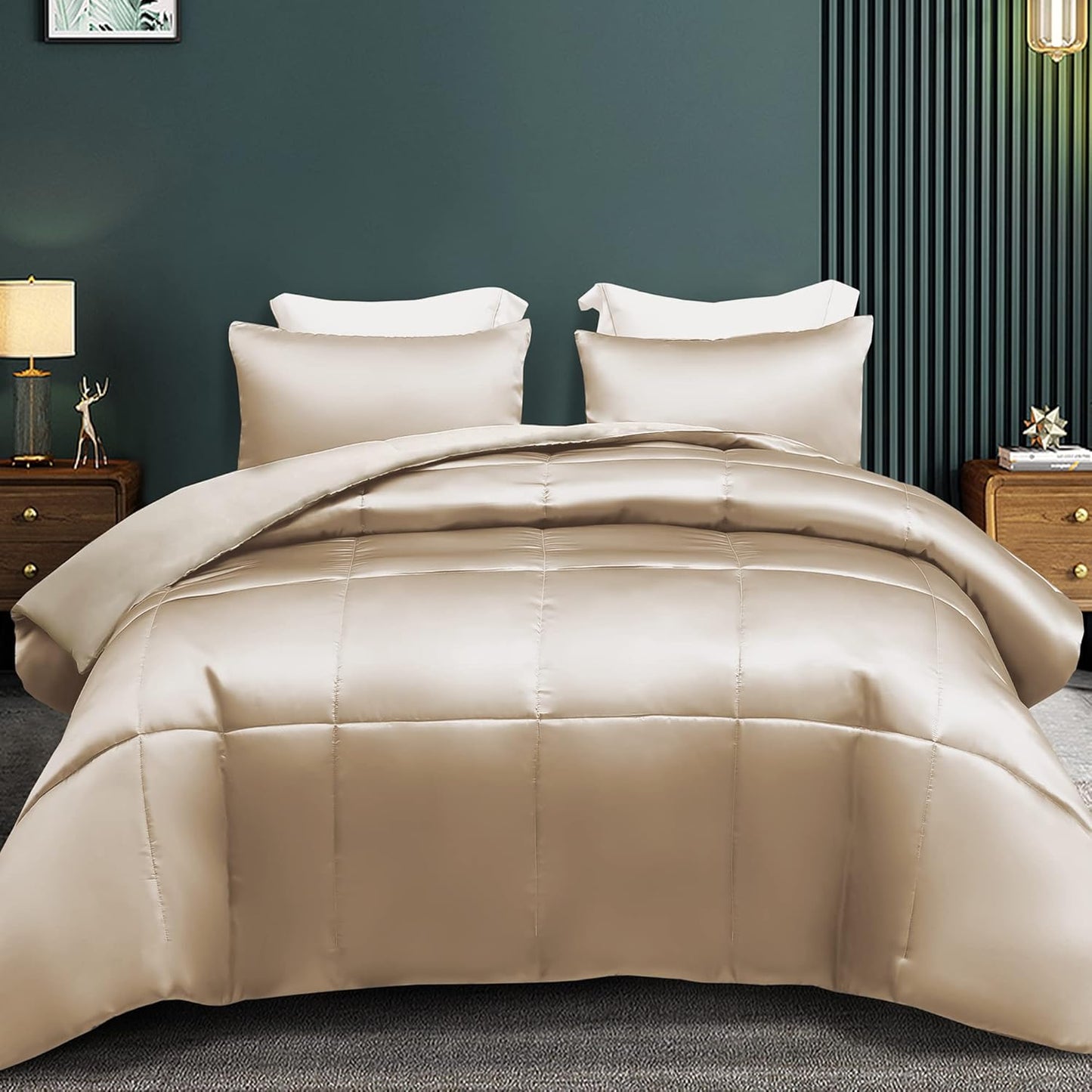 Luxurious Satin King Size Comforter Set for All Seasons