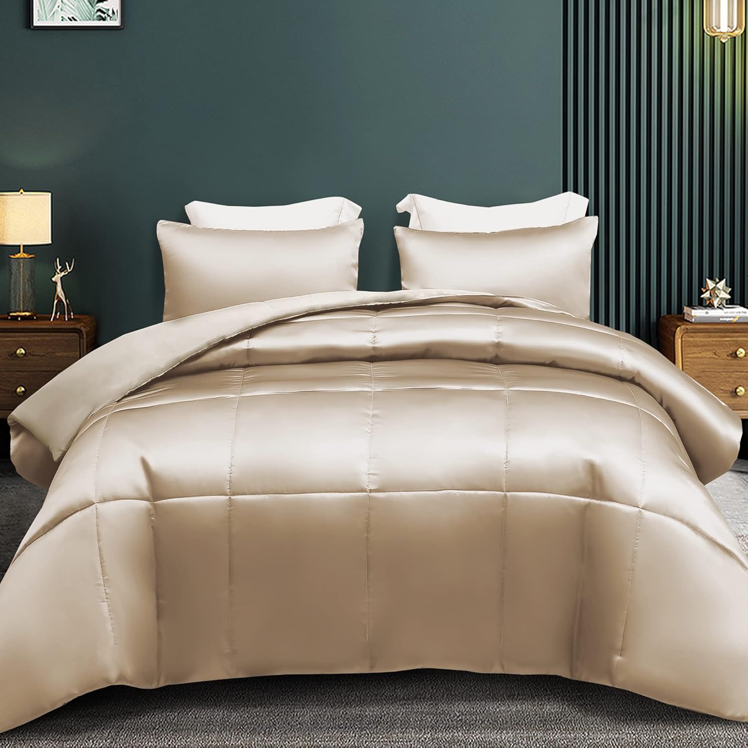 Luxurious Satin King Size Comforter Set for All Seasons