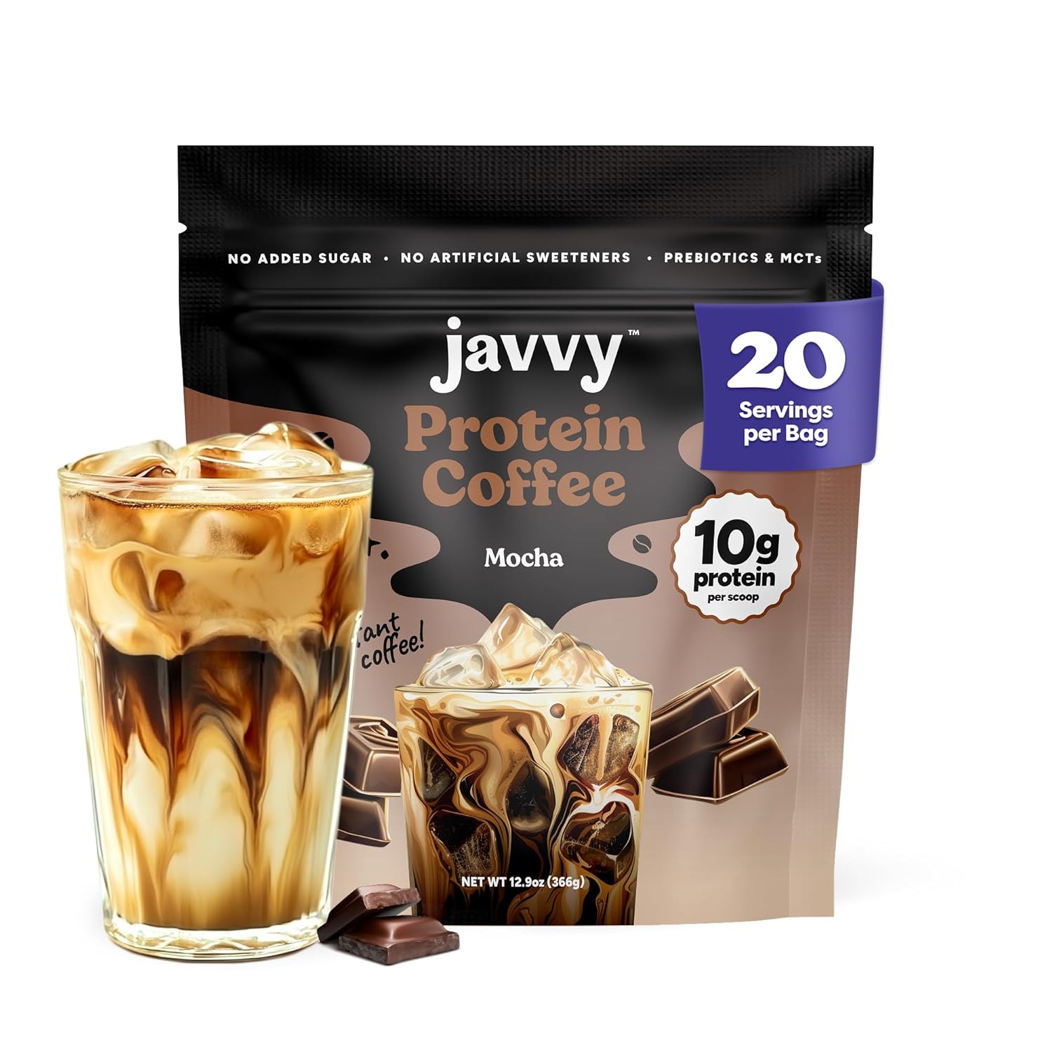 Mocha Protein Iced Coffee - Premium Whey Protein Blend for Energy