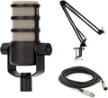 Rode PodMic Dynamic Podcast Microphone with BOOMARM - Broadcast Ready