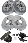TRQ Front & Rear Brake Pad & Rotor Kit Semi-Metallic - Complete Brake
