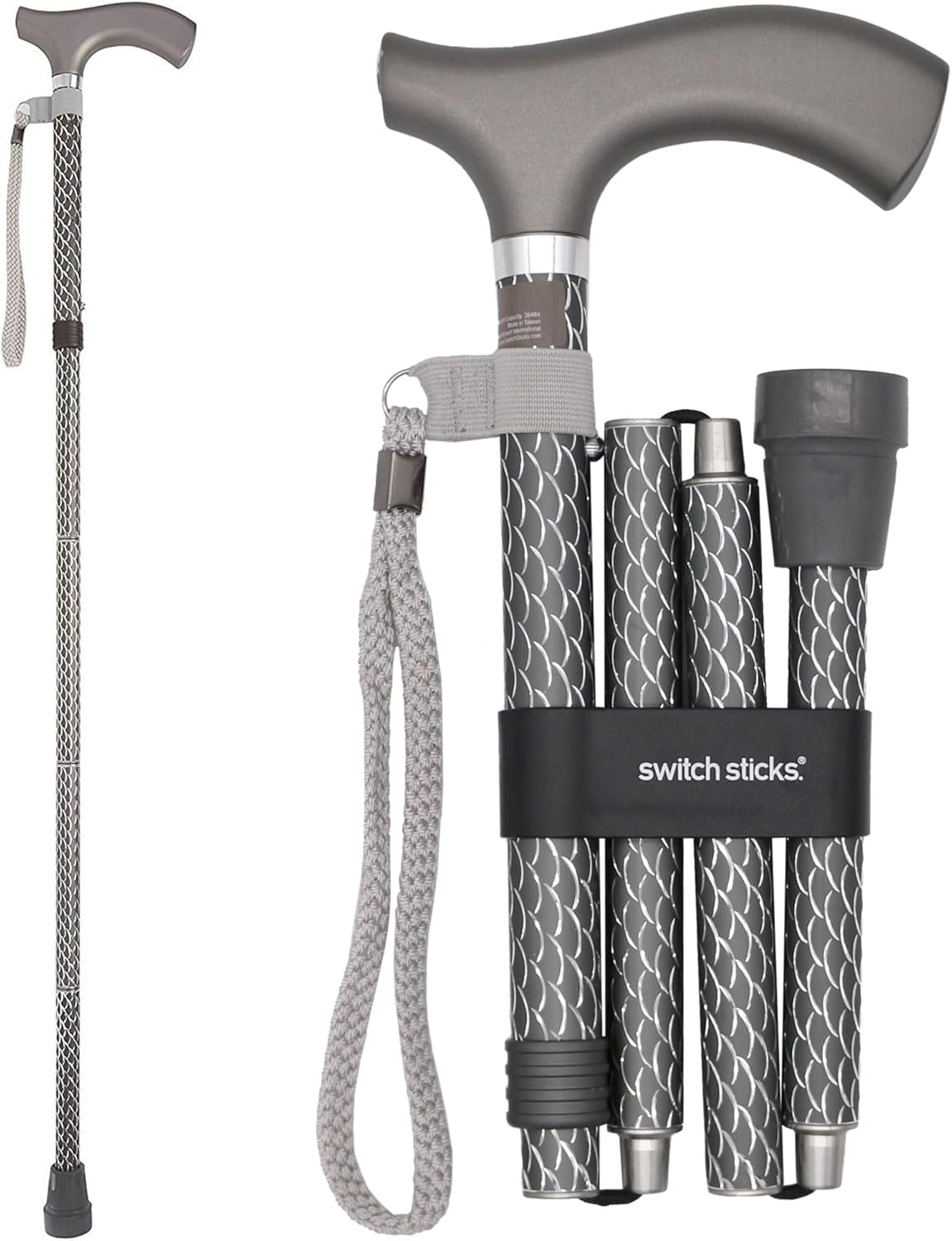 Adjustable Folding Walking Cane for Men or Women, Stylish Design