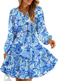 Fall Wedding Guest Dresses for Women 2025 - Floral Boho Mini Dress