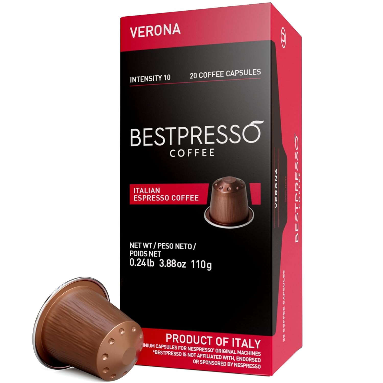 High Intensity Verona Blend Pods - 120 Genuine Aluminum Pods