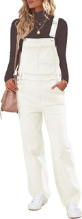 Womens Denim Overalls Baggy Jumpsuit Loose Fit Straight Leg