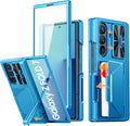 Samsung Galaxy Z Fold 7 Case with Card Holder & Kickstand - Lake Blue