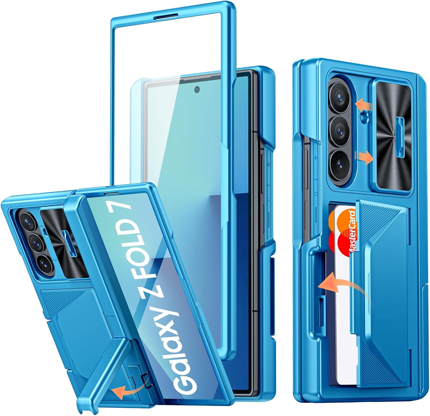 Samsung Galaxy Z Fold 7 Case with Card Holder & Kickstand