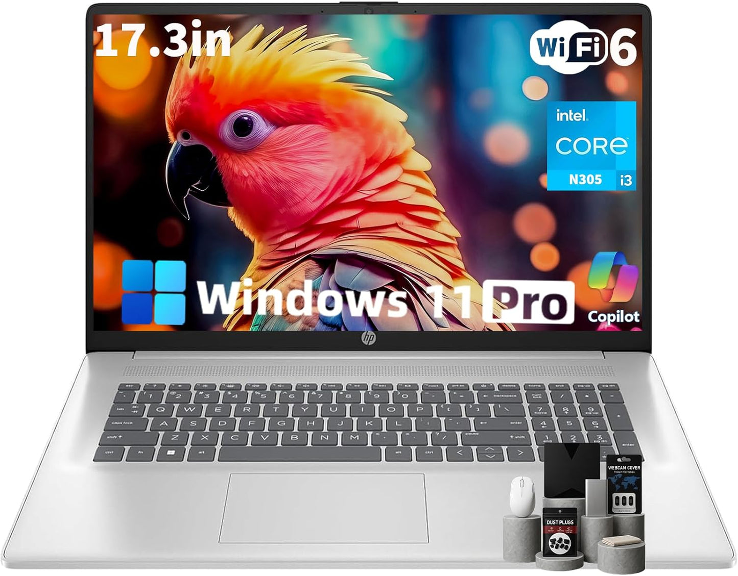 HP 17.3 HD+ Laptop with Intel 8-Core Processor and 32GB RAM