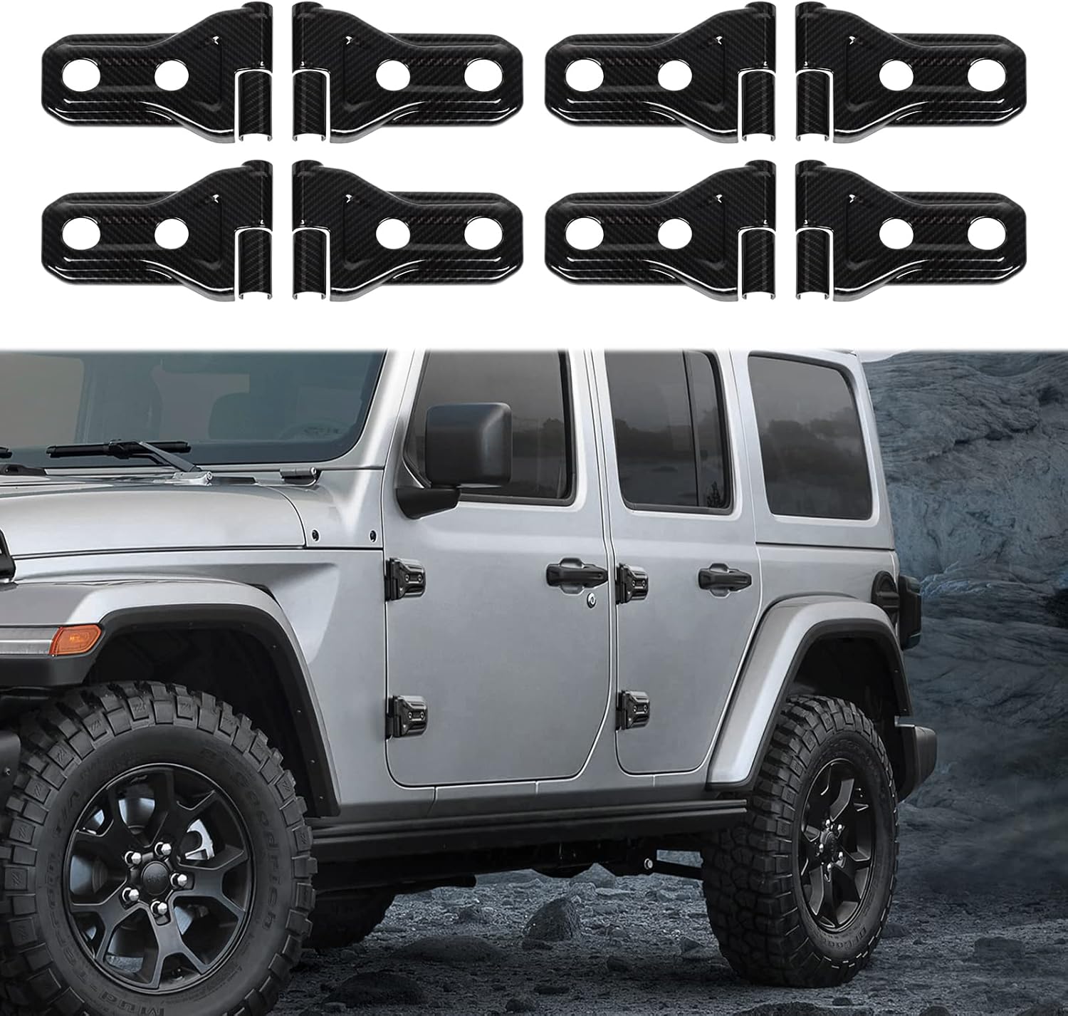 RT-TCZ Door Hinge Cover Trim for Jeep Wrangler JLU & Gladiator