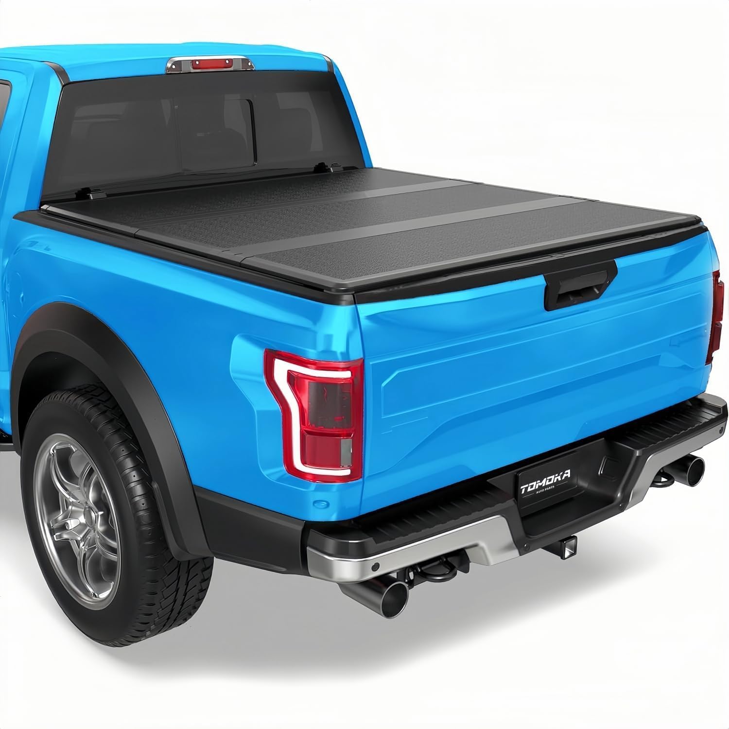 TOMOKA 4.6ft Hard Folding Truck Bed Tonneau Cover for Ford