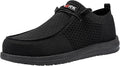 LARNMERN Slip On Steel Toe Shoes Men Lightweight (Style D7KK)
