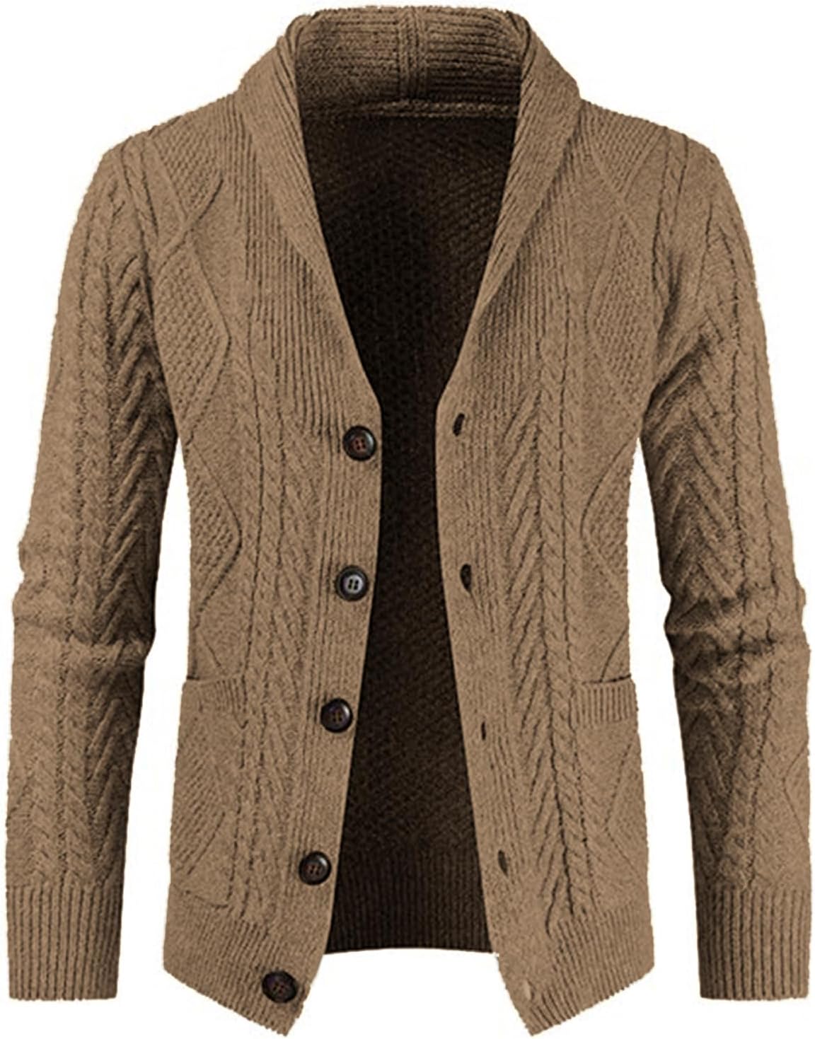 JMIERR Men's Casual Wool Blend Cardigan Sweater for All Seasons