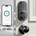 Keyless Entry Door Lock with Handle Wi-Fi Smart Lock for Front Door