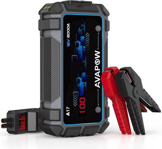 Ultra-Powerful AVAPOW Car Jump Starter: 2000A Boost