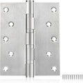 5 in Ball Bearing Door Hinges 6 Pack - Heavy Duty Stainless Steel