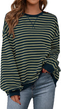 PRETTYGARDEN Women's Comfy Striped Sweatshirt for laid-back Days